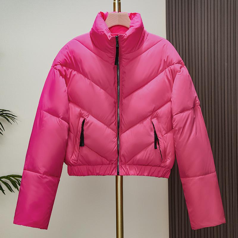 2025 European Down Cotton Jacket Women's Short Maillard Niche Design Puff Winter American Retro Bread Jacket