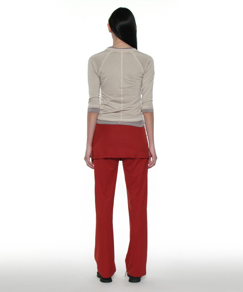 PARTIMENTO Damen Pwc Durchsichtiges Raglan-Dreiviertelarm-T-Shirt_Ecru