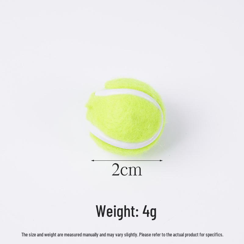Mini Plush Tennis Ball Keychain - Creative DIY Sports Bag Pendant and Photography Prop