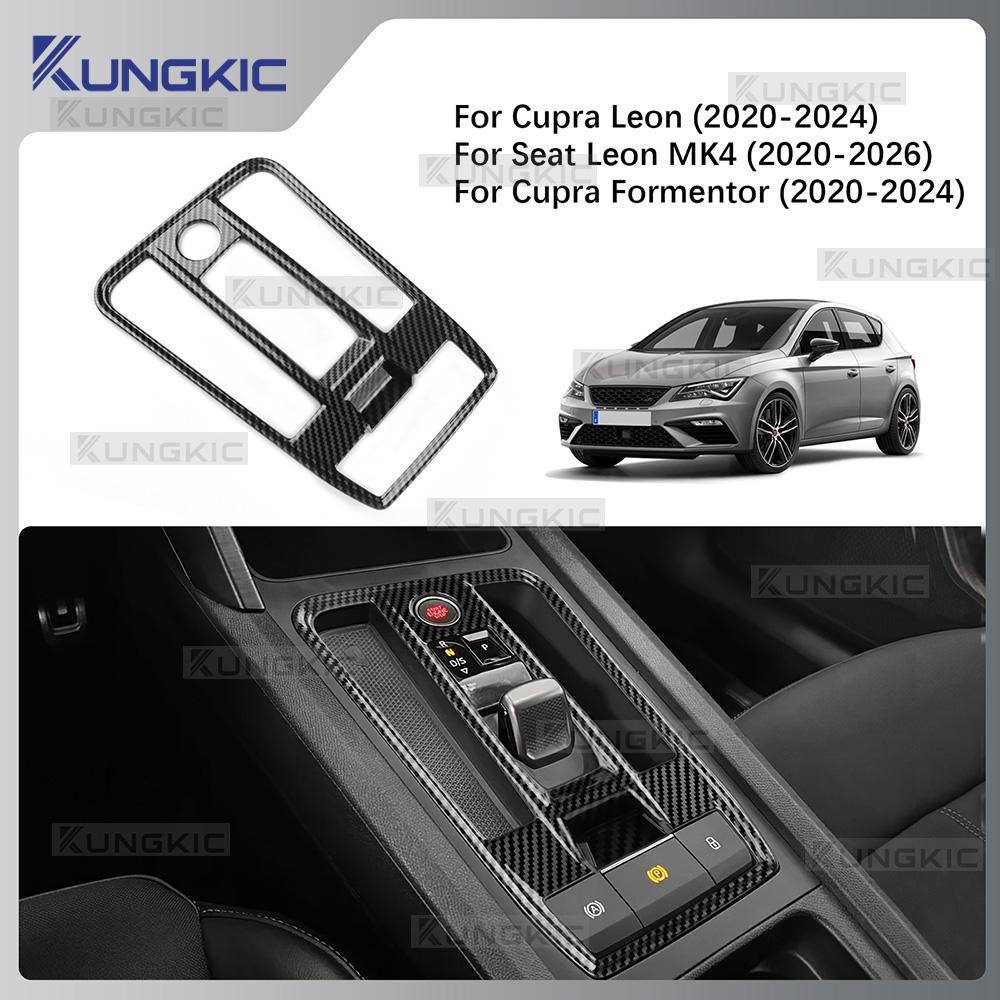 Wzór włókna węglowego Dla Seat Leon MK4 Cupra Leon Cupra Formentor 2020 2021 2022 2023 2024 2025 LHD RHD Automatyczny Panel Biegów ABS