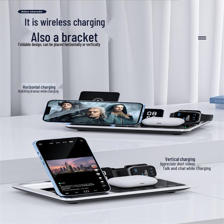Cross-Border 4-in-1 Wireless Charger for Smartphones, Earphones, and Watches