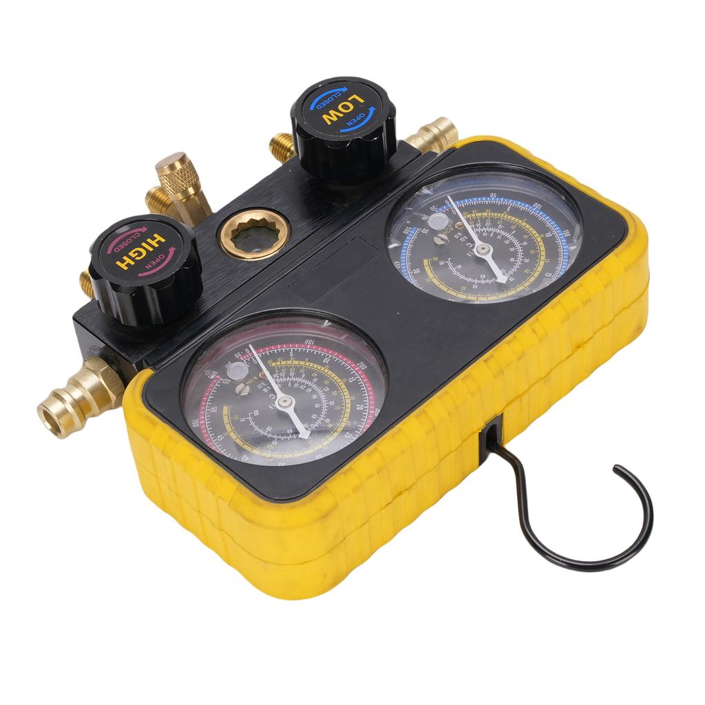 AC Manifold Gauge Set Automotive Manifold Gauge with 3 Hoses Replacement For R410A R32 R134A R22