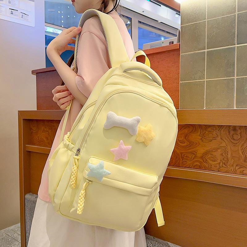 Schoolbag Fresh Macaron Backpack Women's Simple Travel Backpack Mori College Style Junior High School Student High School Student School Bag