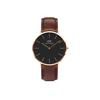 [Official Shop/2-Year Warranty/Authentic Import] Daniel Wellington DW Men's Watch, Classic Black Bristol, 40mm, Stylish, Popular, Business Watch, Leat