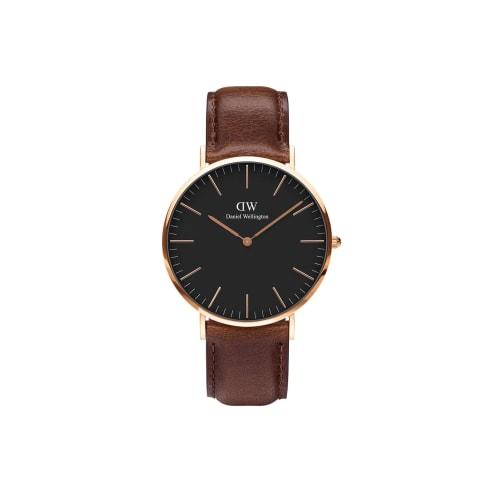[Official Shop/2-Year Warranty/Authentic Import] Daniel Wellington DW Men's Watch, Classic Black Bristol, 40mm, Stylish, Popular, Business Watch, Leat