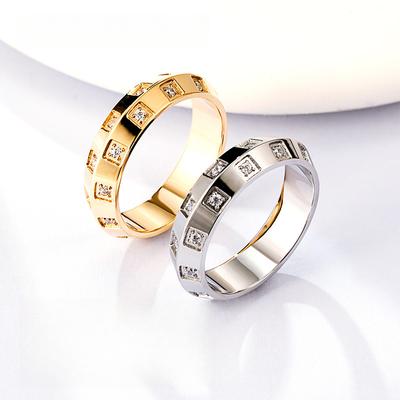 Light Luxury Sugar Cube Diamond Flying Saucer Ring Women's Ins High-end Ring Niche Temperament Versatile Index Finger Ring