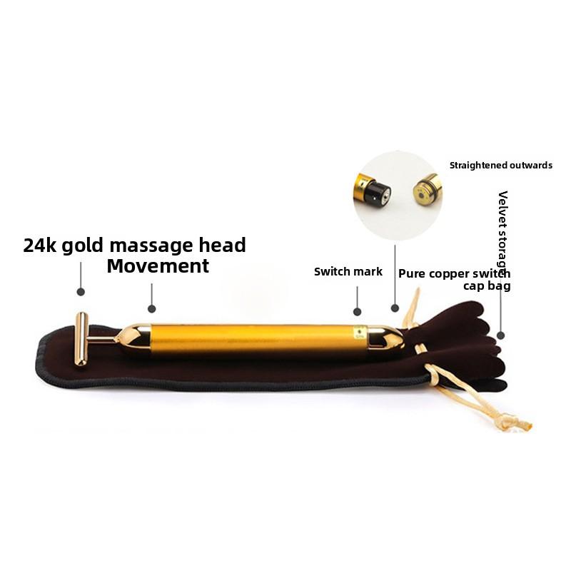 24K Gold Stick Gold Plated Beauty Stick Japanese Beauty Implements Facial Lifting V Face Tool Beauty Stick EffectiveResults