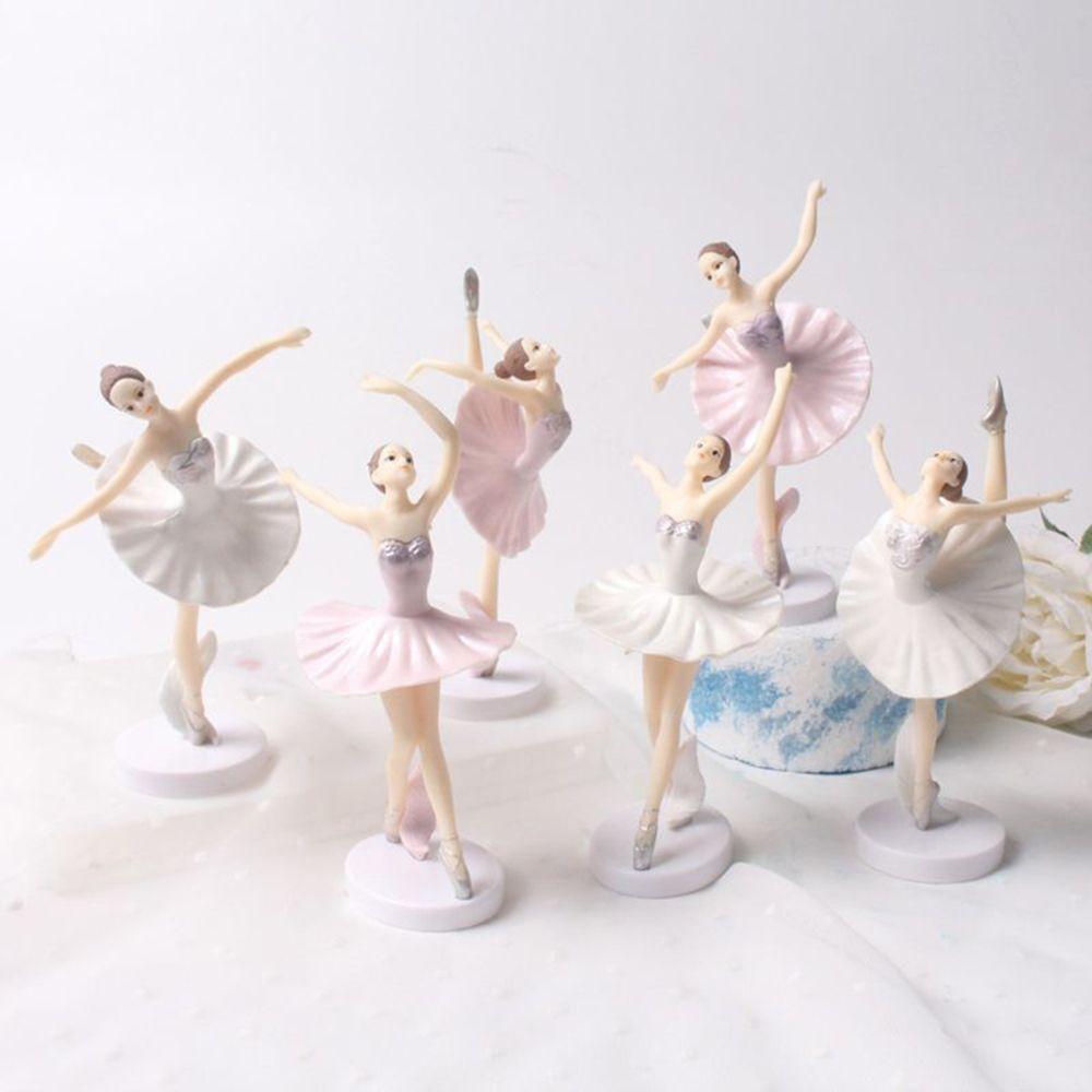 3Pcs Baby Shower Party Baking Wedding Ballet Girls Girl Doll Cake Topper Cupcake Topper