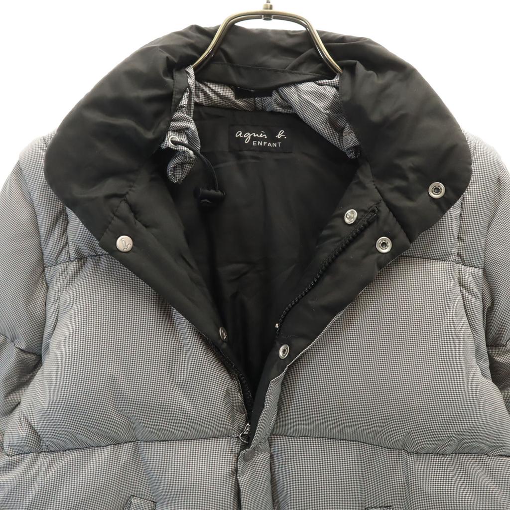 agnes b. ENFANT Houndstooth Pattern 2 WAY Reversible Down jacket Kid's Used