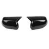 Glossy Black Ox Horn Rearview Mirror Lid Cover Trim For -2024 Toyota Sequoia