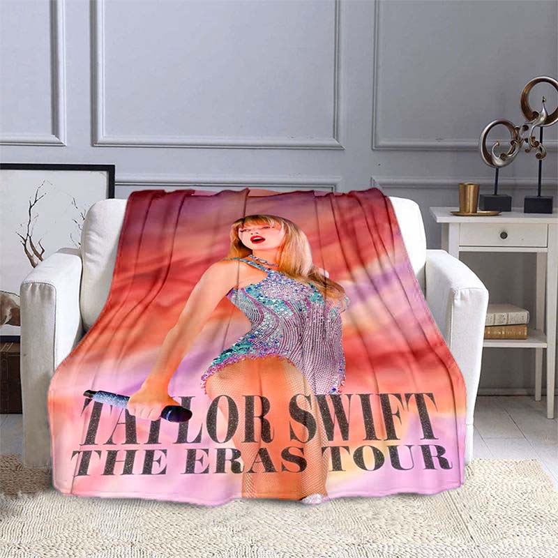 Coperta K-PopT- Taylor-S-Swift - Regalo per Fan - Adatta per Casa, Tempo Libero, Campeggio e Viaggio - Coperta Multifunzionale