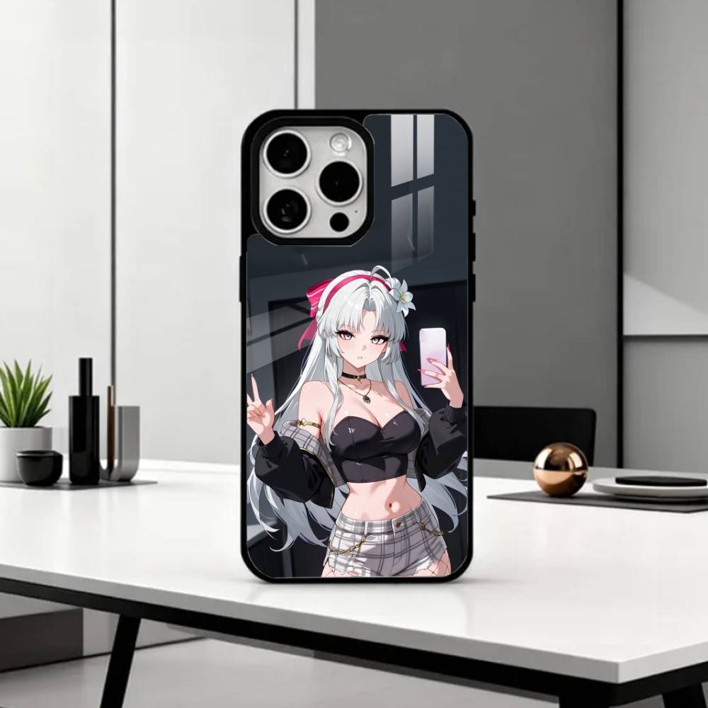 W-Wuthering Waves C-Carlotta    Phone Case For iPhone17,16,15,14,13,12,11 Plus,Pro Max Magnetic For Magsafe Wireless Charging