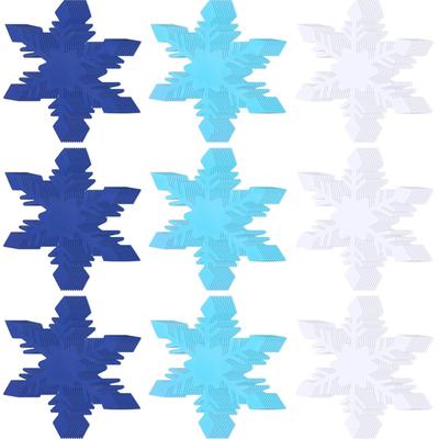 1 Set Paper Snowflake Cutouts 4" Double-Sided Snowflakes Paper for Classroom Bulletin Board Holiday Decors Winter Themed Party
