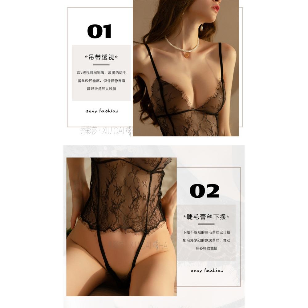 Large Size Erotic Underwear Women's Perspective Sexy Bed Passion Clothes One-piece Suit Lace Pajamas Without Temptation