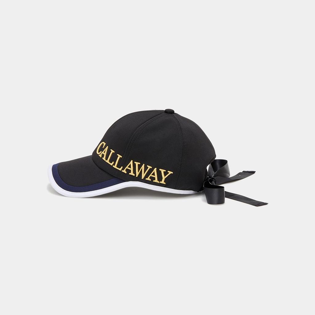 [Callaway] Women's Cap (with back ribbon)  Hat Golf  C23291203 1010Black FR