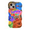 Graffiti Bear Rainbow Duck Pendant Applicable To IPhone16 Apple Phone Case 15 Promax Double Stand 14 Fun 13