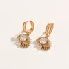 1 Pair Fashion Zirconia Eye Dangle Earrings for Women Golden Earring Jewelry Wedding Party Accessories