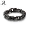Punk Matt Gliederkette Armband Herren Edelstahl 23,5cm Klobig Geheimnisvolles Symbol Armreif Homme Schmuck 2020