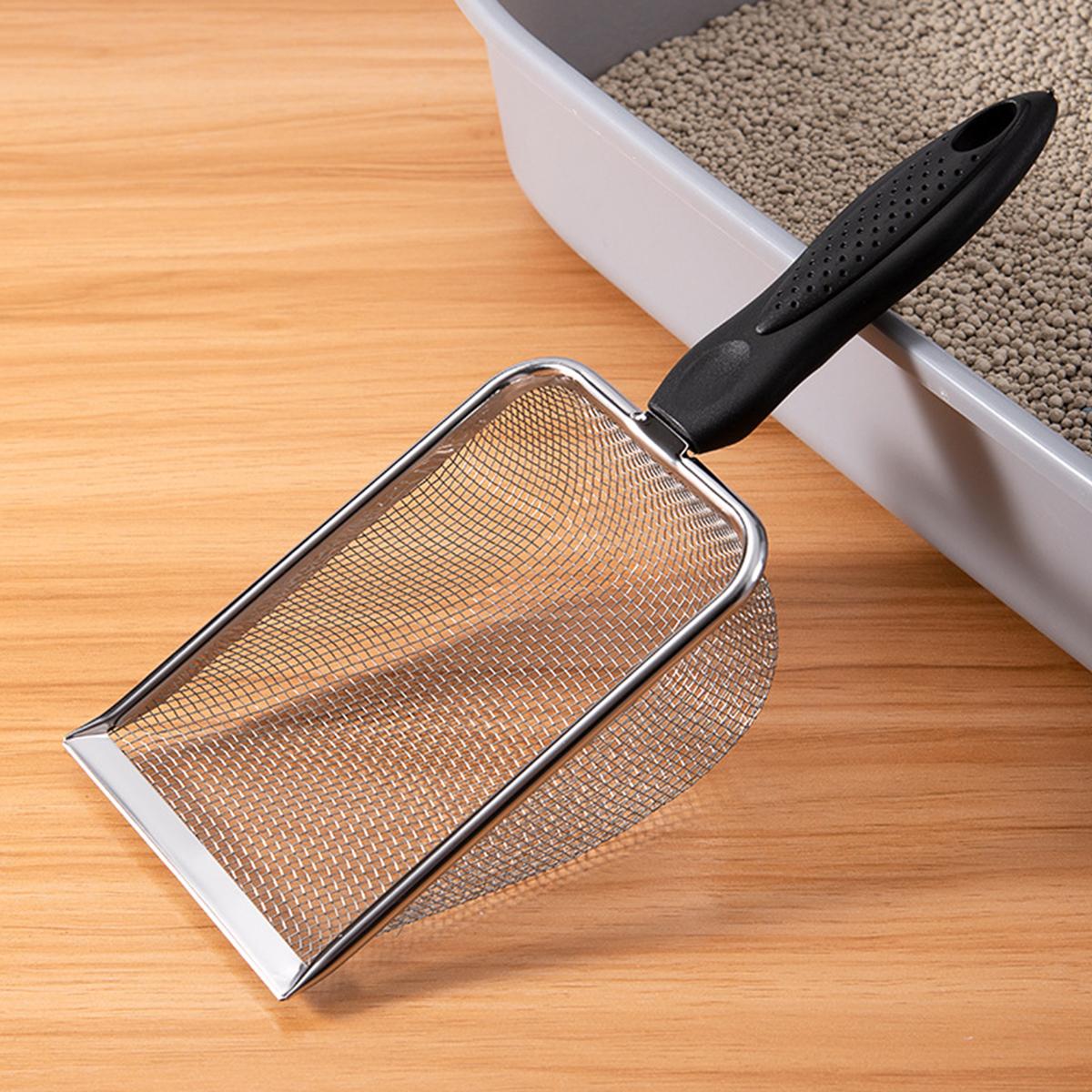 

Совок для кошачьего туалета Cross Border из нержавеющей стали, 10 ячеек, совок для кошачьего туалета, совок для песка для рептилий, совок для пляжного песка, грабли, совок XL