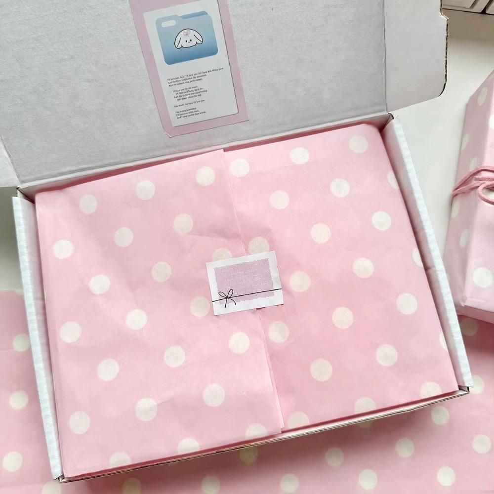 10 Sheets Polka Dots Printed Polka Dots Paper Floral Wrapping Gift Packaging Gift Wrapping Paper Ins Style DIY Art