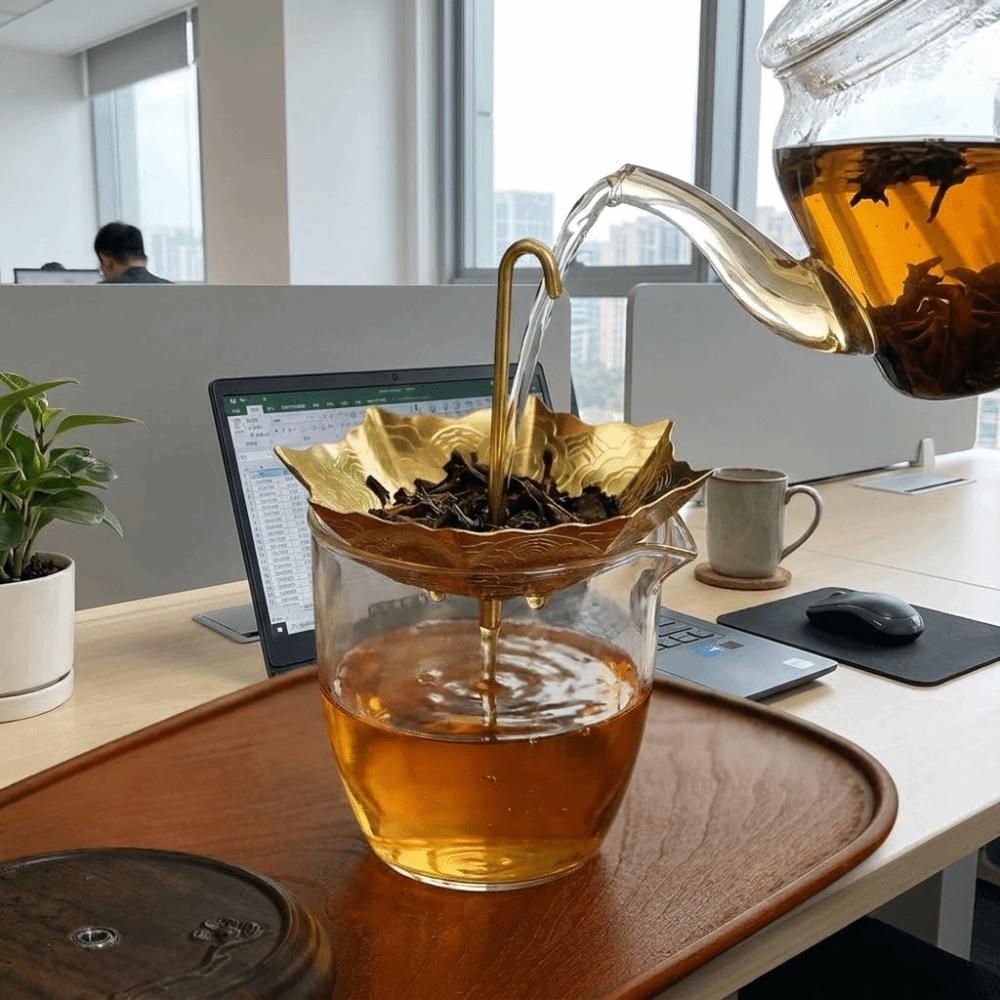 Umbrella Ornaments Stainless Steel Umbrella Tea Strainer Fine Mesh Traditional Tea Filter Chinese Style Food Strainer Office