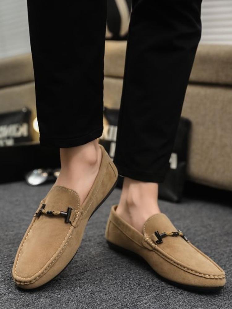 Fashion Sneakers Khaki Slip-on Summer Casual Shoes for Men British Style Vulcanize New In Classic Original Luxury Sale Designer Man Shoe