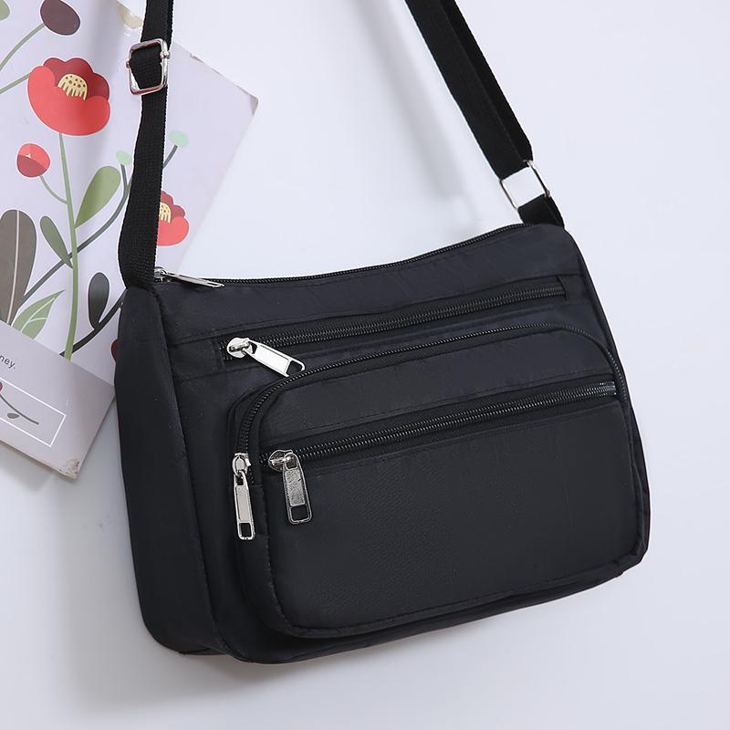 Large Capacity Canvas Shoulder and Crossbody Bag for Middle-Aged Women