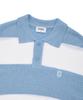 COVERNAT C Logo Rugby Collar Half Knit Blue