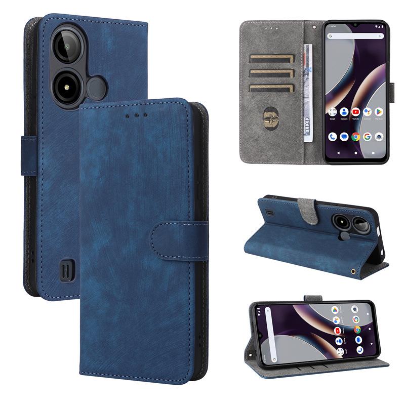 BLU C9 Flip Leather Phone Case with Card Slot & Anti-Theft Protection