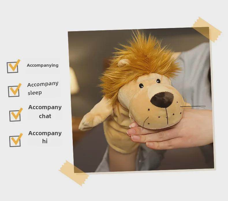 Plush Animal Hand Puppets: Interactive Monkey & Pig - Soothing Toy for Early Education & Parent-Child Play