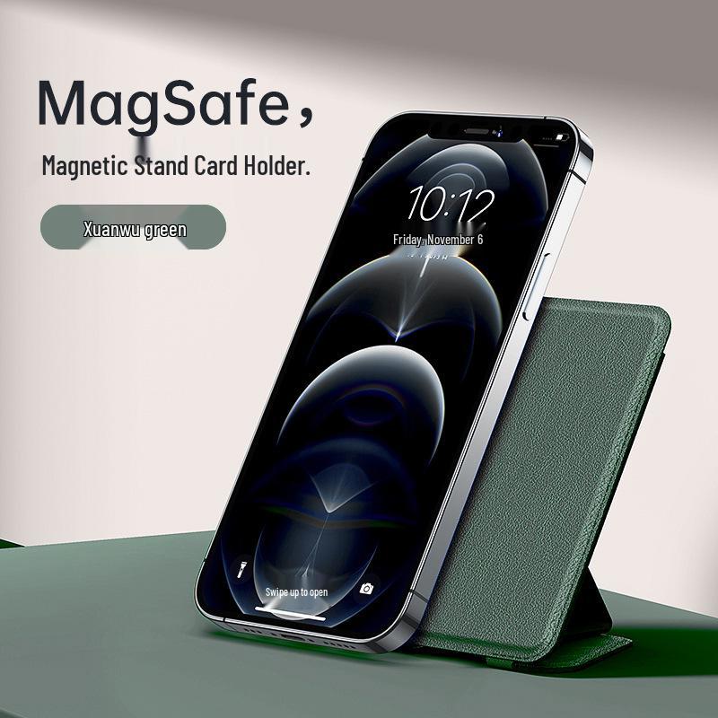 MagSafe Leather Magnetic Card Holder Clip for iPhone 13/14/15/16/17