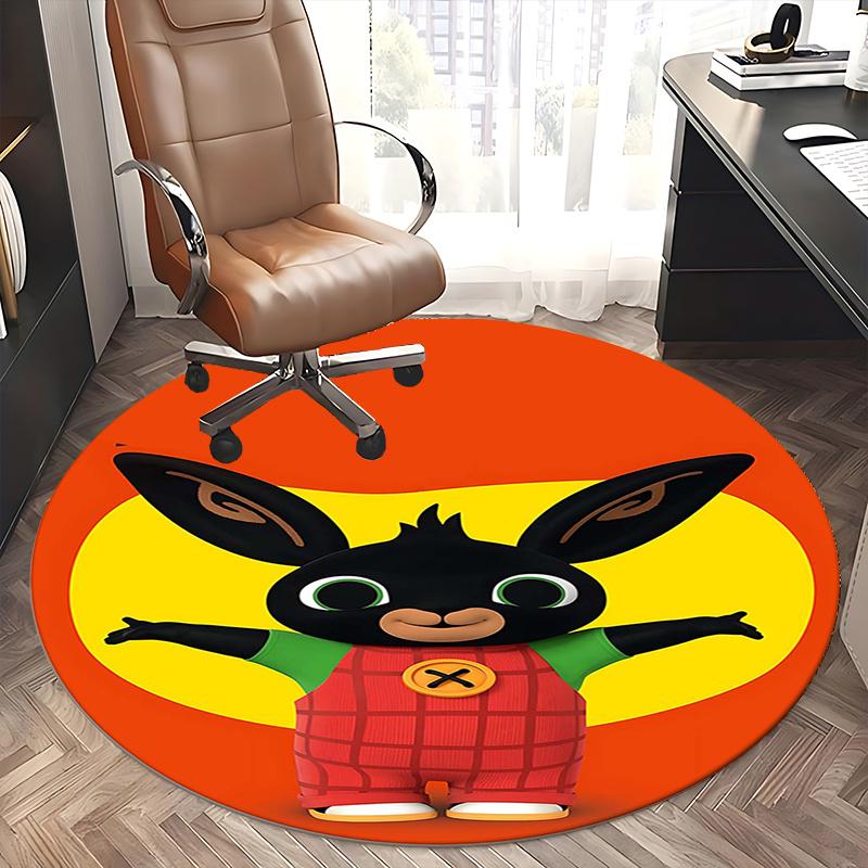 Bing Rabbit, Chair mat Round Rug Office carpet, Machine Washable, Non slip, Suitable for Living Rooms, Bedrooms