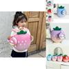 Adorable Strawberry Shaped Cartoon Backpack For Kids Stylish Oxford Fabric Design