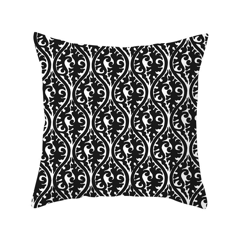 

Black and White Geometric Abstract Pillow Cover for Home Modern Simple Car Pillow Sofa Square Cushion Cover 45 * 45Cm (without pillow core)