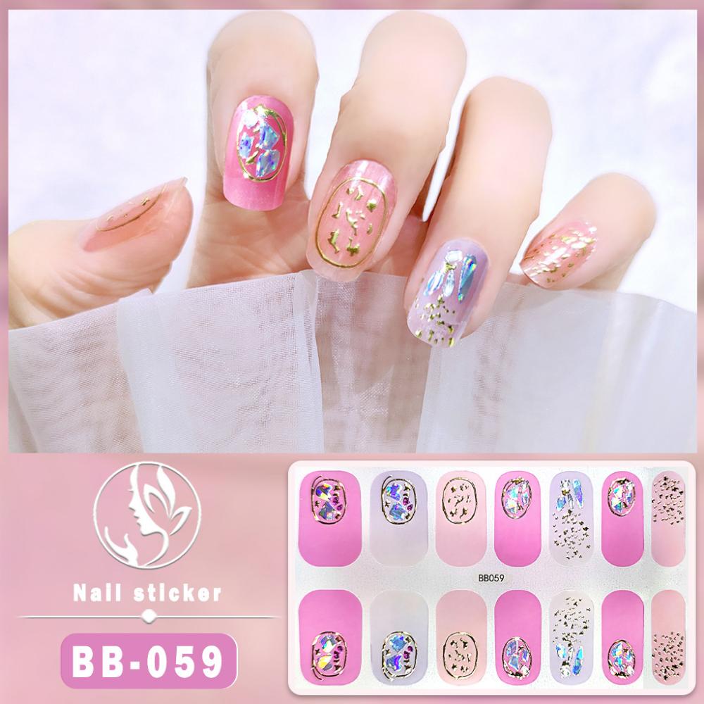 Three-dimensional Waterproof No-bake Gel Nail Polish Film Full Sticker, Spring and Summer Nail Art Film Paper Nail Film Paper