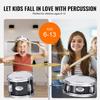 Kids Drum Set 3-Piece 14 in Beginner Drum Set for Child with Throne Black