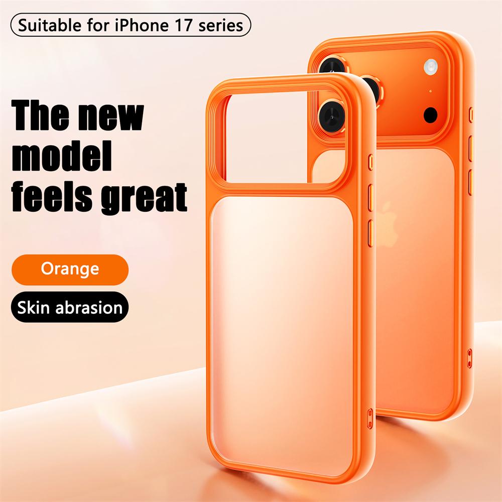 

Minimalist Transparent Skin Feel Matte Sle Smooth Touch Phone Case for IPhone 17 Pro Max Air Anti-drop Camera Button Shockproof Bumper Cover iPhone 12