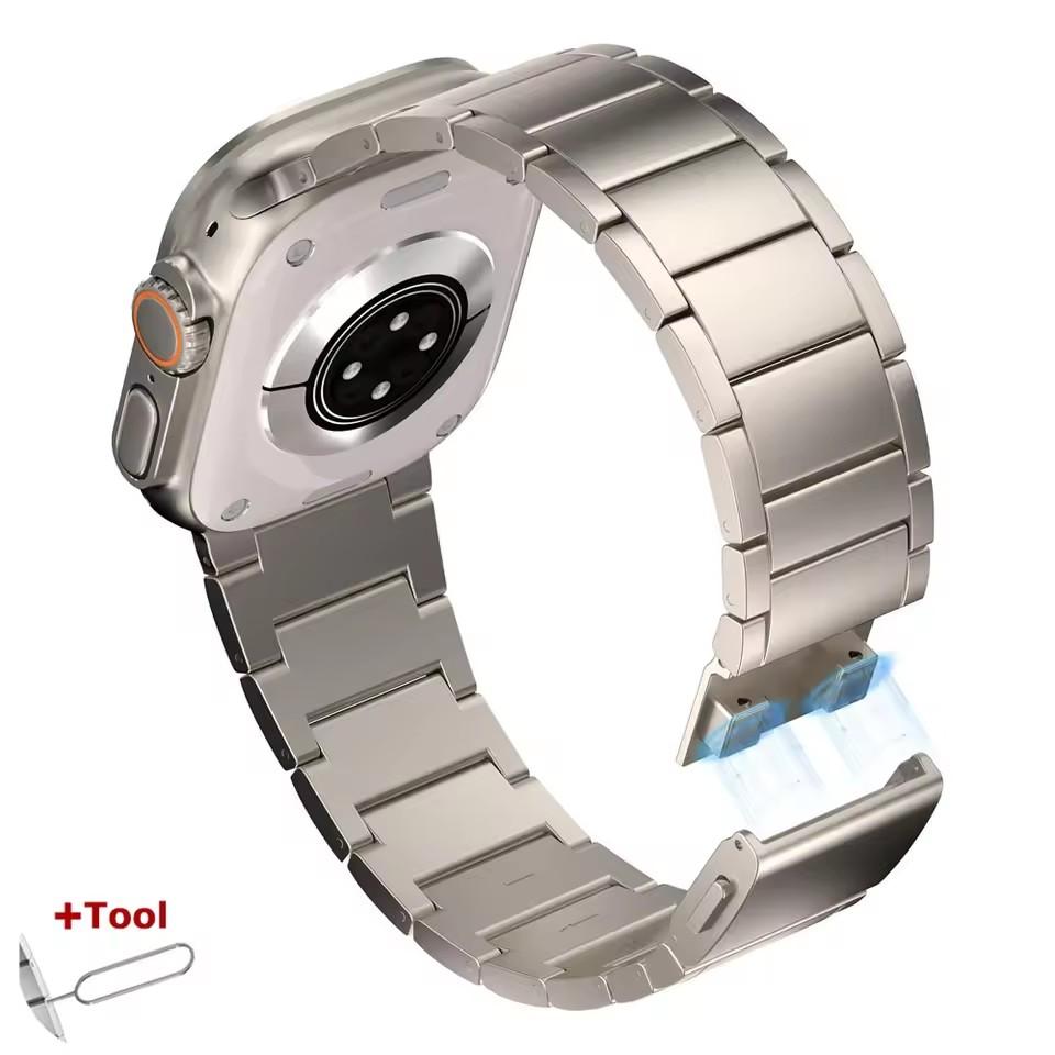 Titanium Bracelet for Apple Watch Ultra 2 49mm Series 10 9 8 7 Se 5 4 6 Magnetic Band for Iwatch Ultra 49 46mm 42mm 41mm 45 44mm