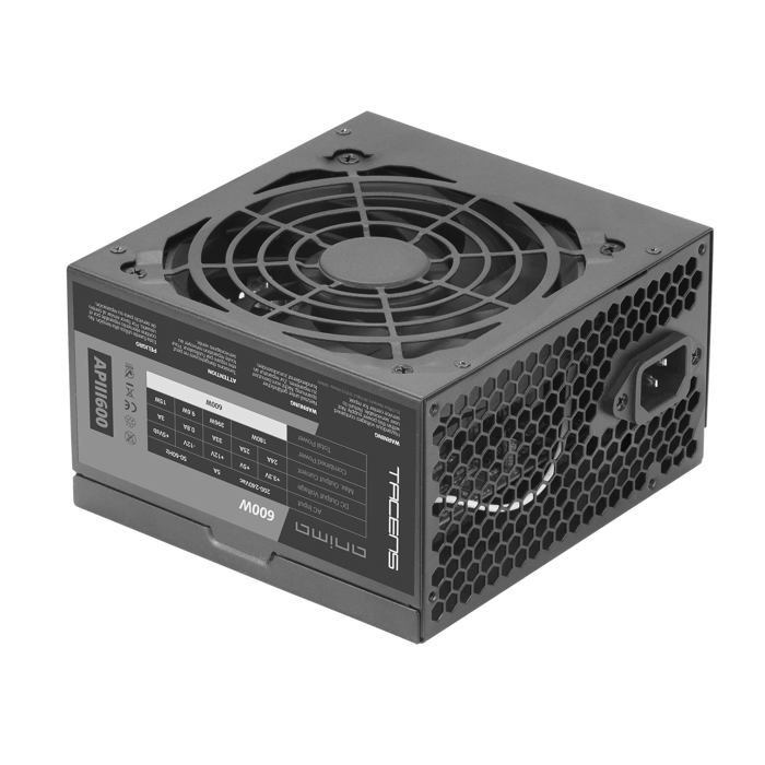 Alimentation PC ATX - Tacens - APIII600 - 600W - Efficacité 85% - Ventilateur 12cm silencieux