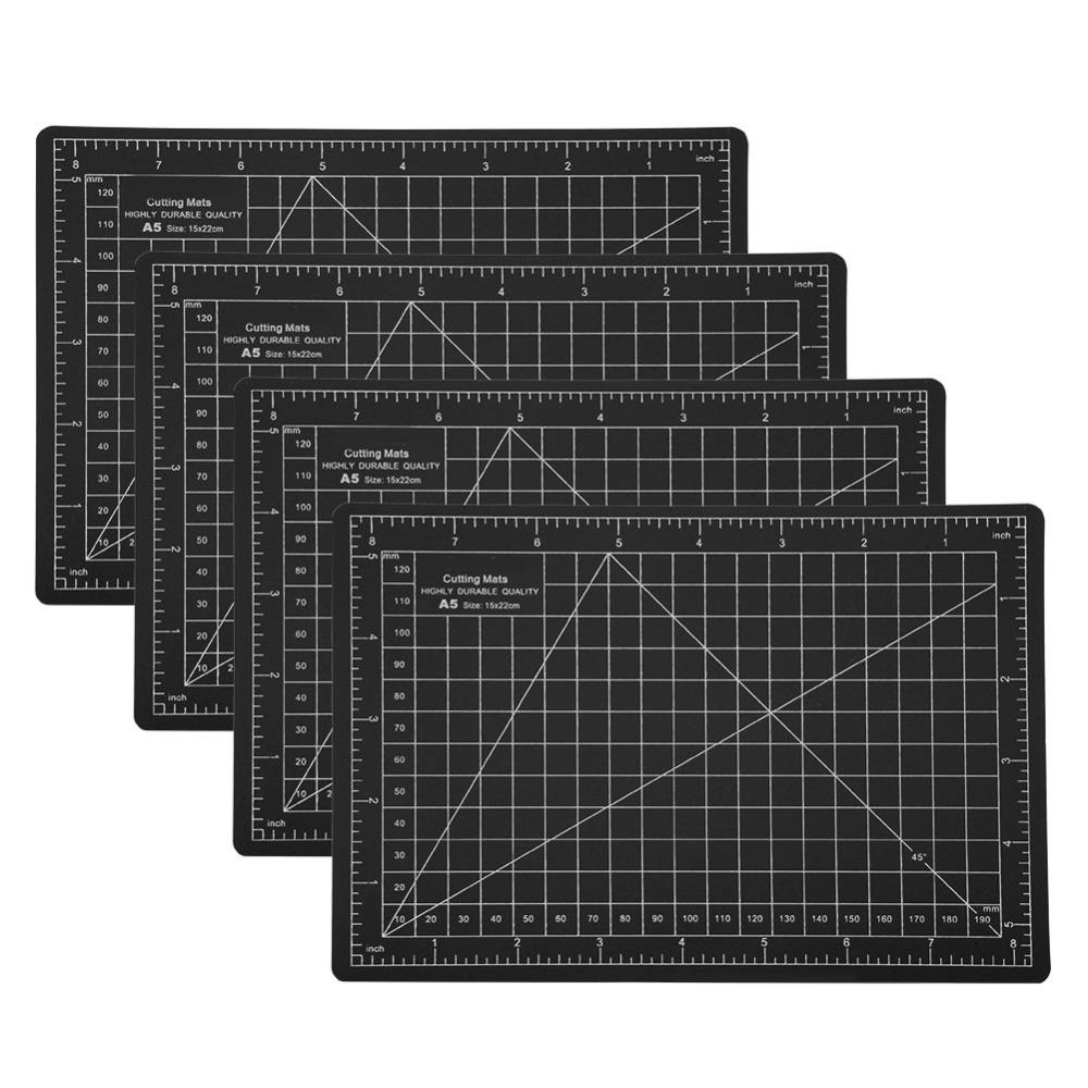 4pcs Scale Grid Design Model Cutting Pad Non-Slip Base Craft Carving Mat Cutting Mat  For Crafters