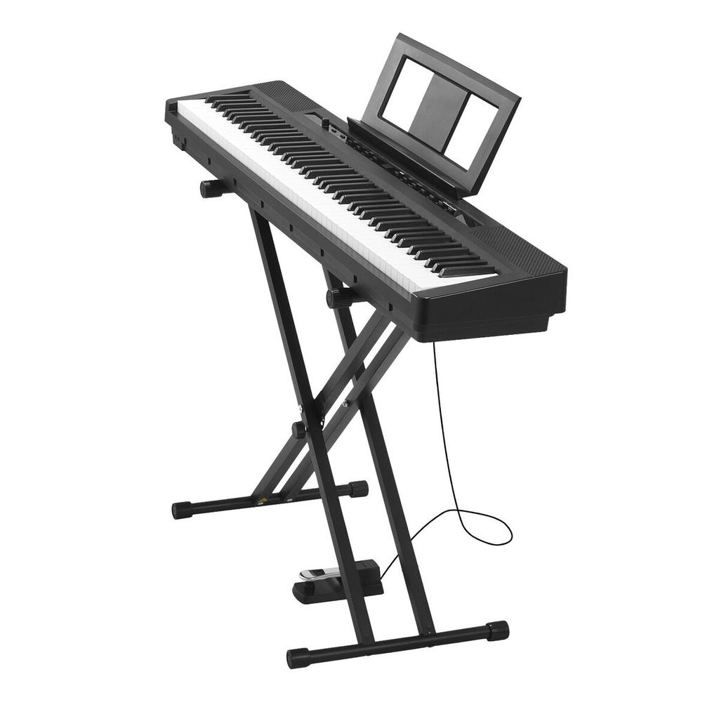Weighted Digital Piano, 88 Keys Fully Weighted, Electric Piano Dual Keyboard & Speakers with X Stand, Sustain Pedal, Recording Function, 280 Tones,