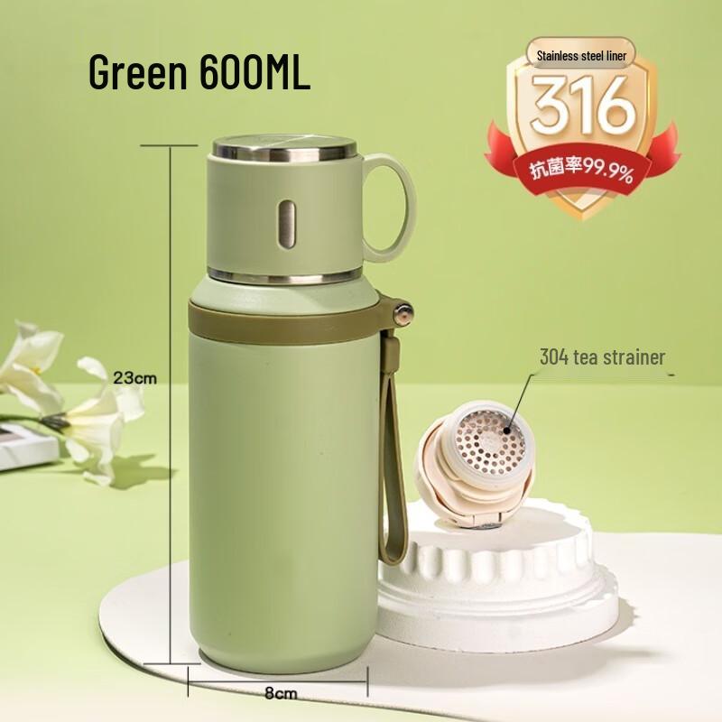 Stylish 316 Stainless Steel Tea Infuser Vacuum Flask