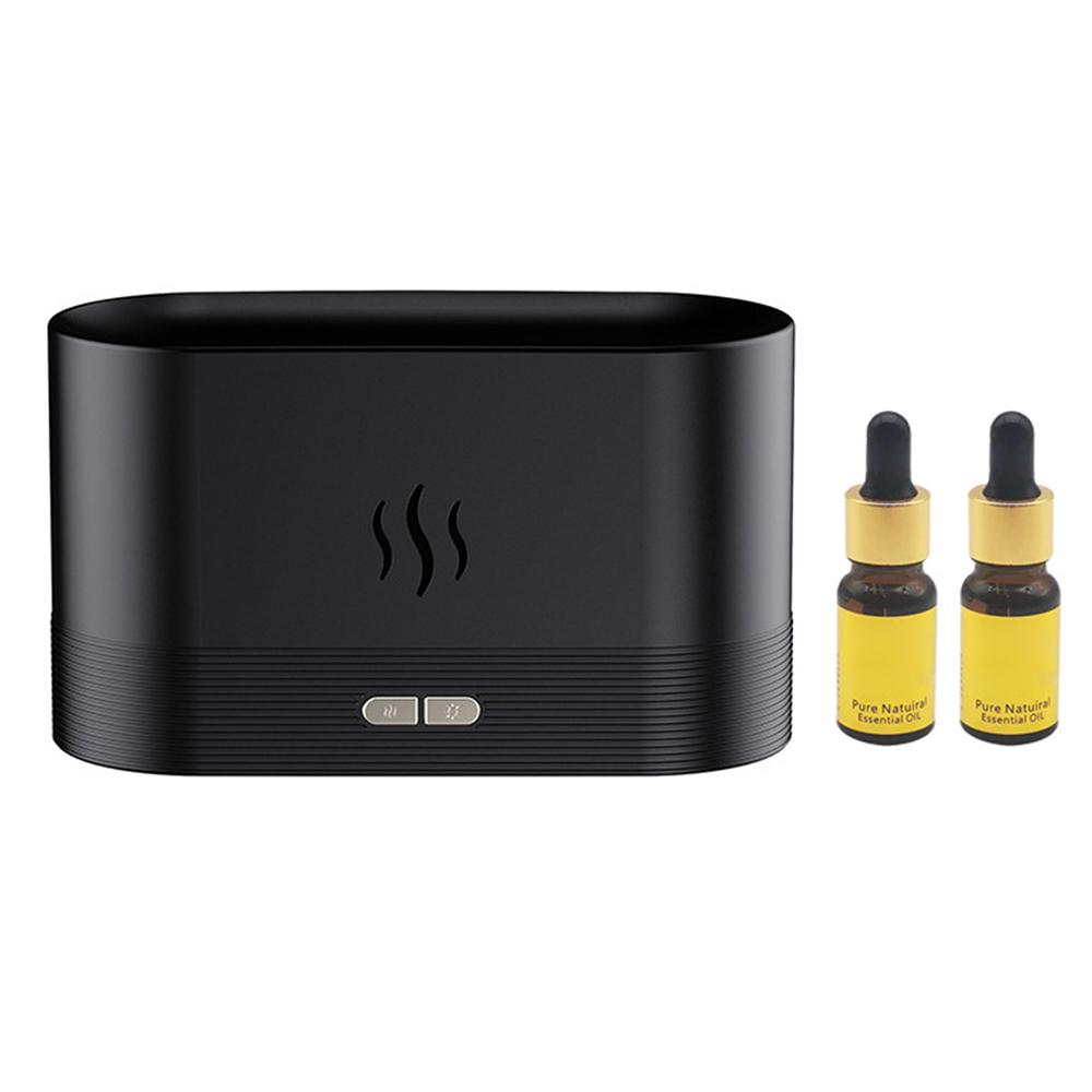 

Аромадиффузор с имитацией пламени, большой увлажнитель тумана, USB атмосферная лампа, увлажнение домашнего офиса чёрный