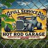 HOTRODGARGEZ Vintage Metal Sign Hot Rod Garage Wall Decor Retro Iron Art for Home  Garage