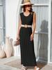 Womens Sleeveless Ribbed Knit Maxi Tank Dress Scoop Neck Summer Long Dress