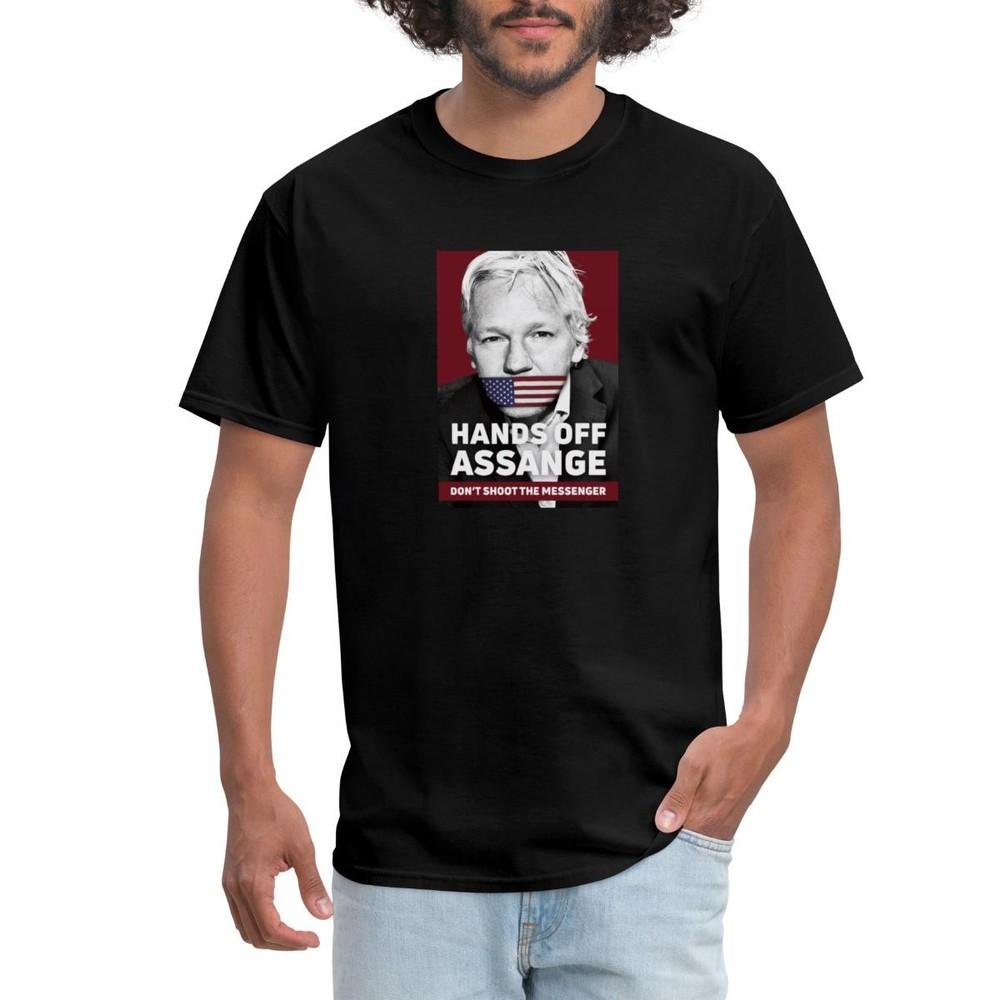 Hands Off Assange Don t Shoot The Messenger Men s T-Shirt Unisex T-Shirt XL