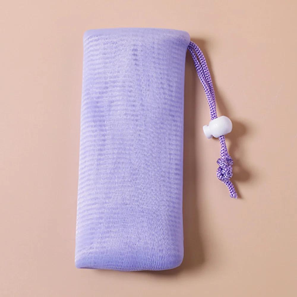 

Утолщенный мешочек для вспенивания мыла, сетчатый мешочек для умывания, сетка для пены для душа, губки для мытья тела, для лица фиолетовый