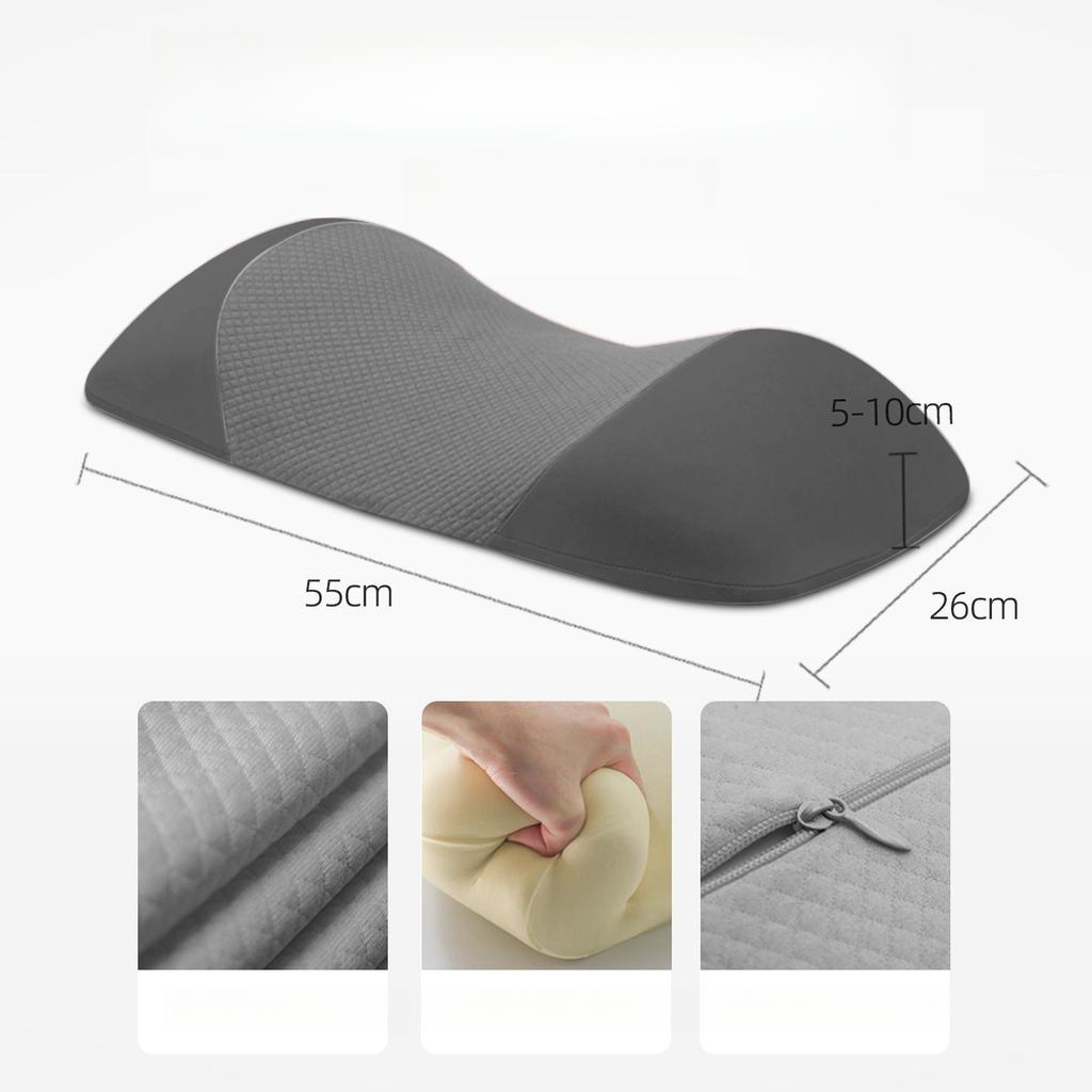 1pcs Ergonomic Lumbar Support Pillow for Sleeping Memory Foam Bed Pillow with Orthopedic Design Waist Cushion Posture Corrector