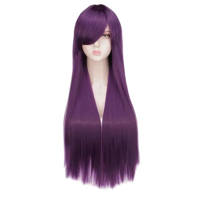 Whimsical W Long Straight Cosplay Wig Women Costume Party Black Red Ombre White Heat Resistant Synthetic Hair Wigs