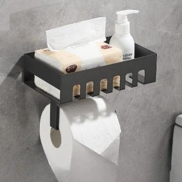 Toilet tissue holder, no punching roll paper box, toilet paper wall mounted storage rack, roll paper holder